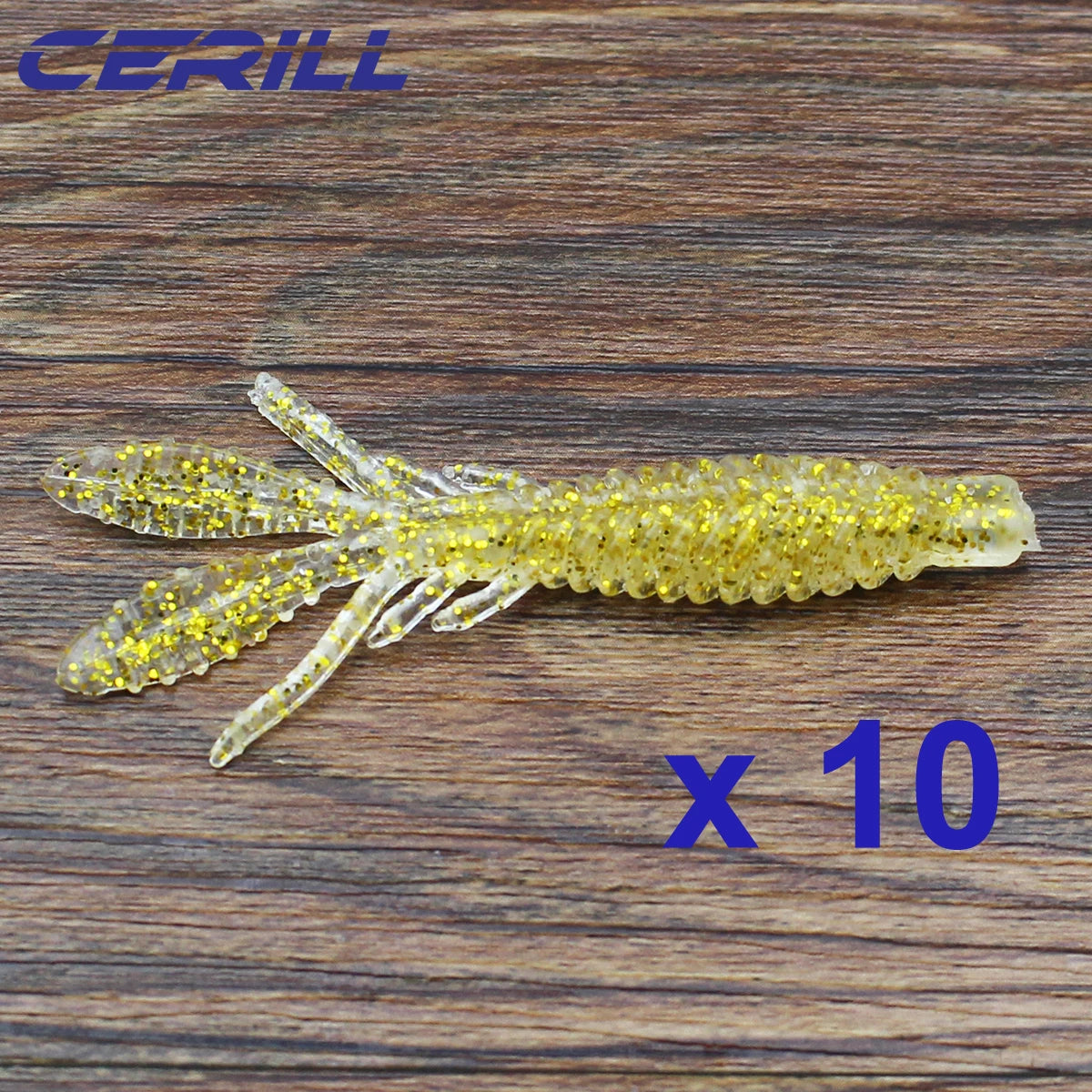 Cerill 10 PCS Floating Shrimp Soft Lure