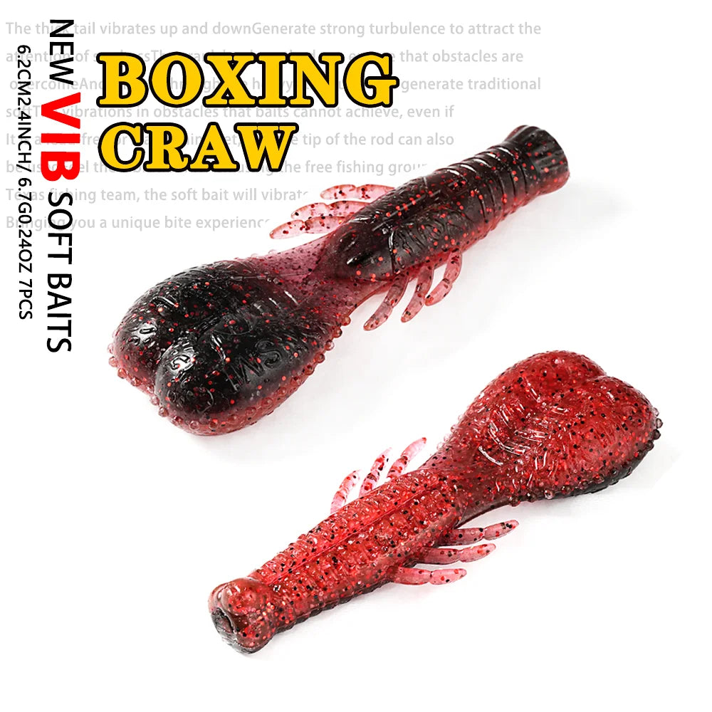 SUNMILE Stick Bait 6.2cm6.6g Weighted Soft Plastics, Craw,  For Bass
