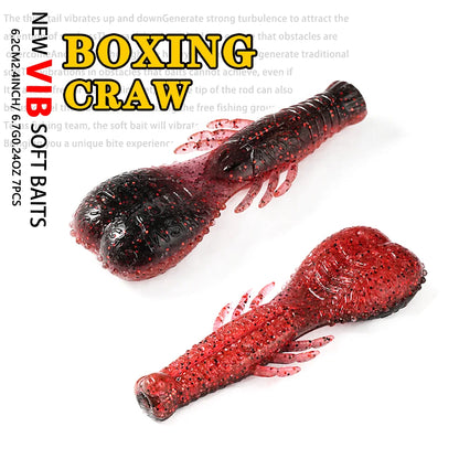 SUNMILE Stick Bait 6.2cm6.6g Weighted Soft Plastics, Craw,  For Bass