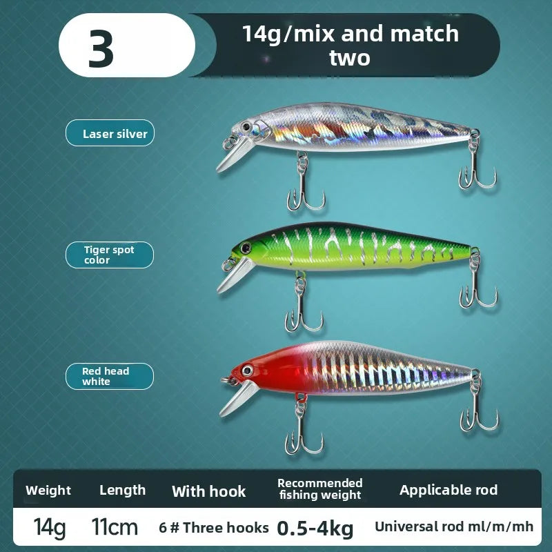 Suspended Silver Blade Road , 5g, Jerk-baits for ALL Predators
