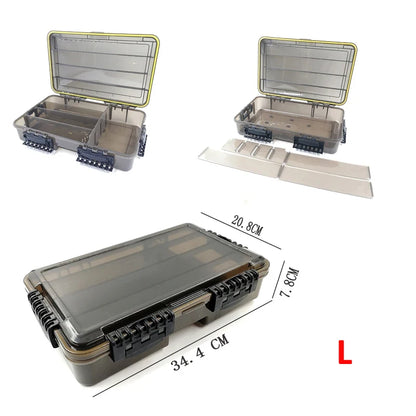Large-Capacity Waterproof Tackle Box / Multiple Compartments