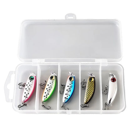 5pcs Mixed Colors Minnow Fishing Lures, Artificial Hard Bait for Trout, Bass, Panfish Fishing