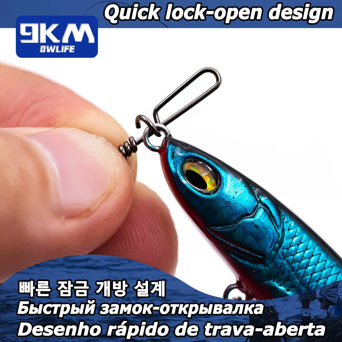 Fishing Snap 50~200Pcs Coastlock Snap Stainless Steel Quick Change Lure Fishing Clip Snap for  Lures