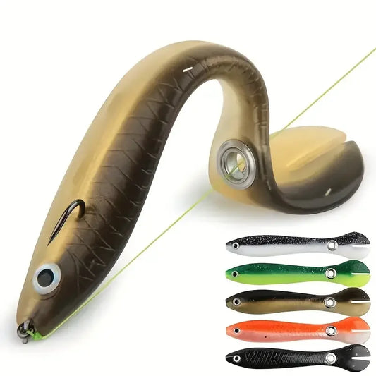 5-Piece Bionic Soft Bait with Sliding Mechanism - Realistic 10cm / 3.9inch -Bass, Carp, Pike and other Species