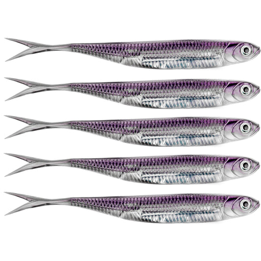 THKFISH 5pcs/6pcs  Lures 100mm 75mm Soft Silicone  3.9g Soft Lure For Bass, Trout, Walleye, Pike Fishing