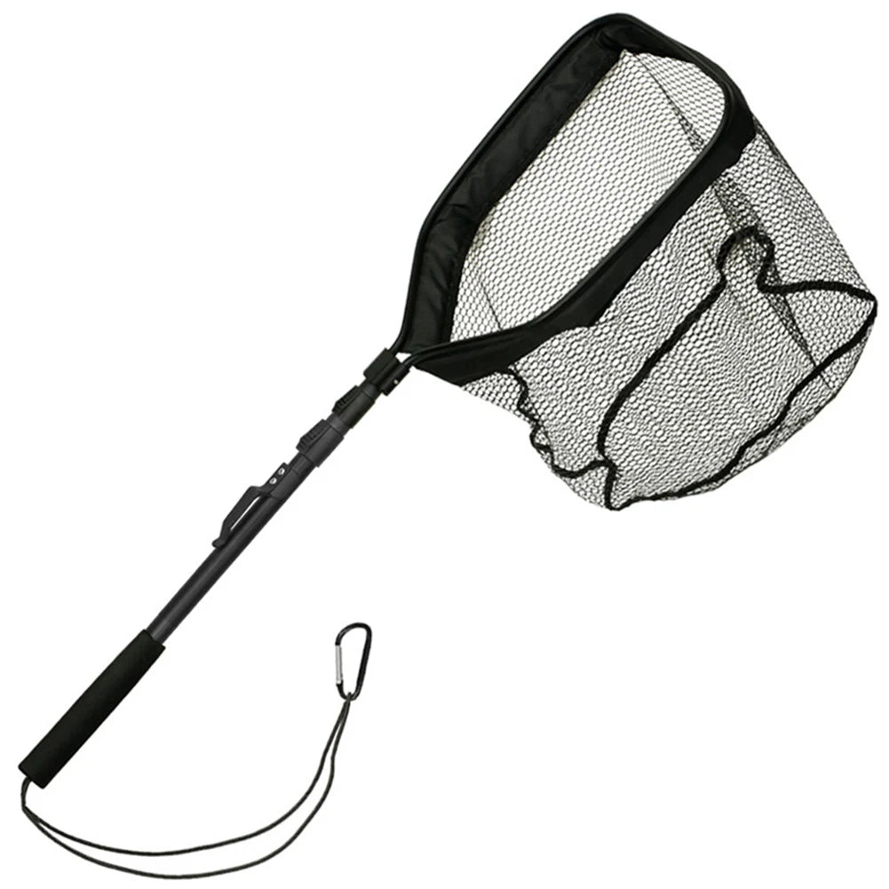 Folding Fishing Landing Net- Telescopic Fishing Net, EVA Handle Collapsible , Portable, Lightweight