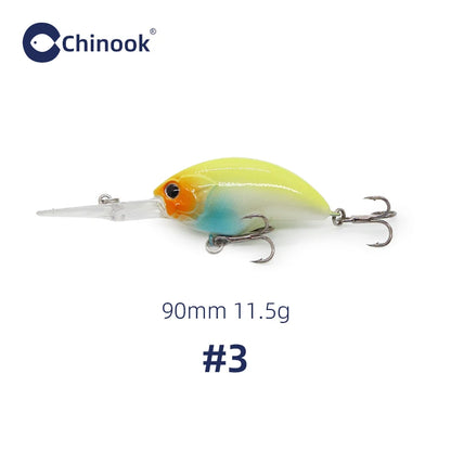 CHINOOK Crankbait - 90MM, 11.5G- Depth 1.5-2m, Medium diver