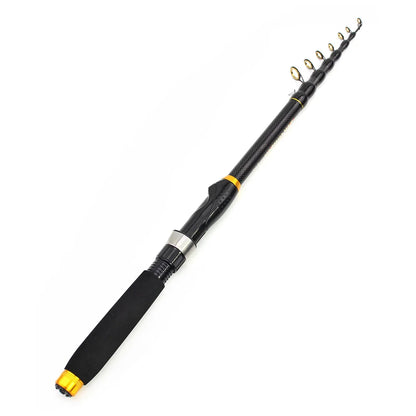 Carbon Fiber Spinning Rod Telescopic Travel Fishing Pole, Travel Rod