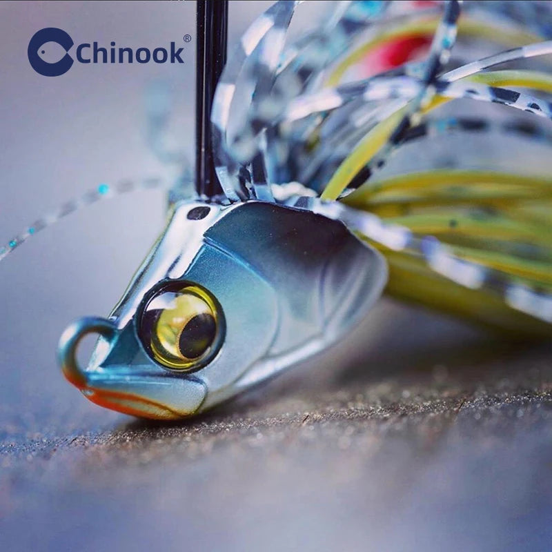 1PCS 13g Metal Jig, Bass Jig, Spinner Bait, Silicone Skirt