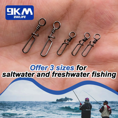 Fishing Snap 50~200Pcs Coastlock Snap Stainless Steel Quick Change Lure Fishing Clip Snap for  Lures