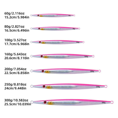 1pcs PELAGIC & BOTTOM FISH Jig - Fast Sinking And Slow Shaking, Luminous, Iron Plate 100g