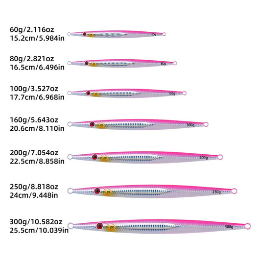 1pcs PELAGIC & BOTTOM FISH Jig - Fast Sinking And Slow Shaking, Luminous, Iron Plate 100g