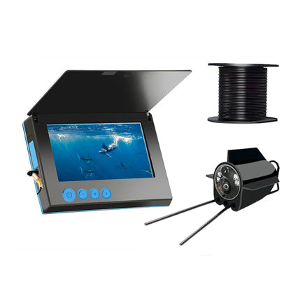 4.3/5 Inch HD Underwater Fishing Camera 12pcs Infrared Lights Ice Fishing Camera with 220° Wide View for Ice-Fishing