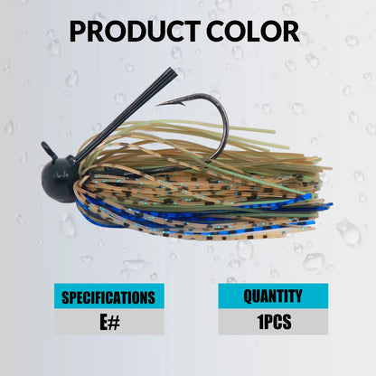 9KM Chatterbaits,  PVC Blades , Football Jig ,Silicone Skirts, Weedless Jig Head for Bass Fishing