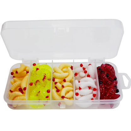Soft Grub Finesse Tackle Kit Professional Weighted For Freshwater Saltwater 125 pcs/box--PANFISH & TROUT !