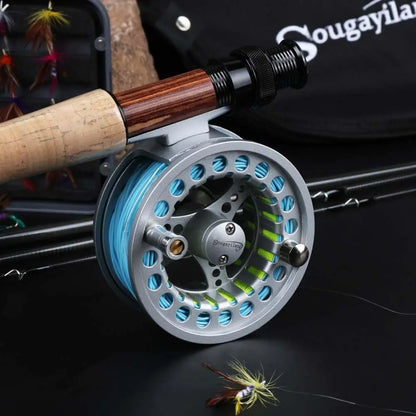 Complete Fly Fishing Rod and Reel Combo Kit for Saltwater, Freshwater Angling