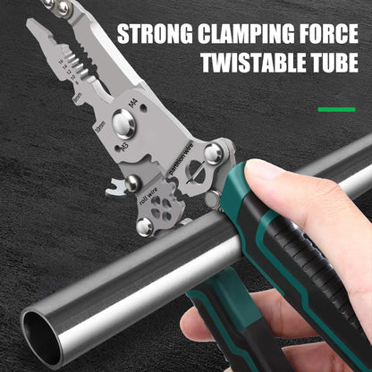 Multifunctional Foldable Wire Stripper, High-Hardness Cutting Edges, Crimper Cable, Cutter Plier
