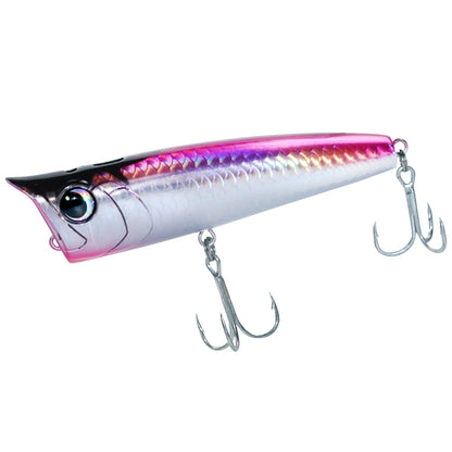 Popper Fishing Lure 90mm 15g Artificial Hard Bait with Hooks, Artificial  for Freshwater Saltwater Surface Fishing