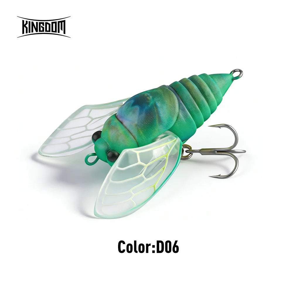 Kingdom 2026 New Cicada Topwater Lure With Wings 21mm 1.6g 27mm 2.4g - Hard Bait For Freshwater Bass or any PREDATOR species