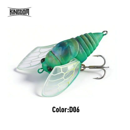 Kingdom 2026 New Cicada Topwater Lure With Wings 21mm 1.6g 27mm 2.4g - Hard Bait For Freshwater Bass or any PREDATOR species