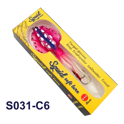 TEASER S031 60g 120g 150g 1Pcs Silicone-Sea Bionics/Swimming, Luminous Soft Squid Jigs