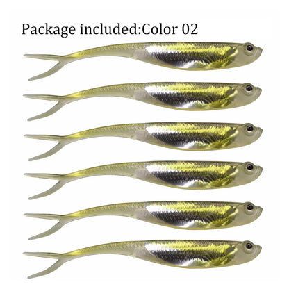 10pcs/12pcs Soft Jerk Baits- 7.5cm 10cm Silicone , For Perch, Bass, Walleye, Pike, Trout Fishing