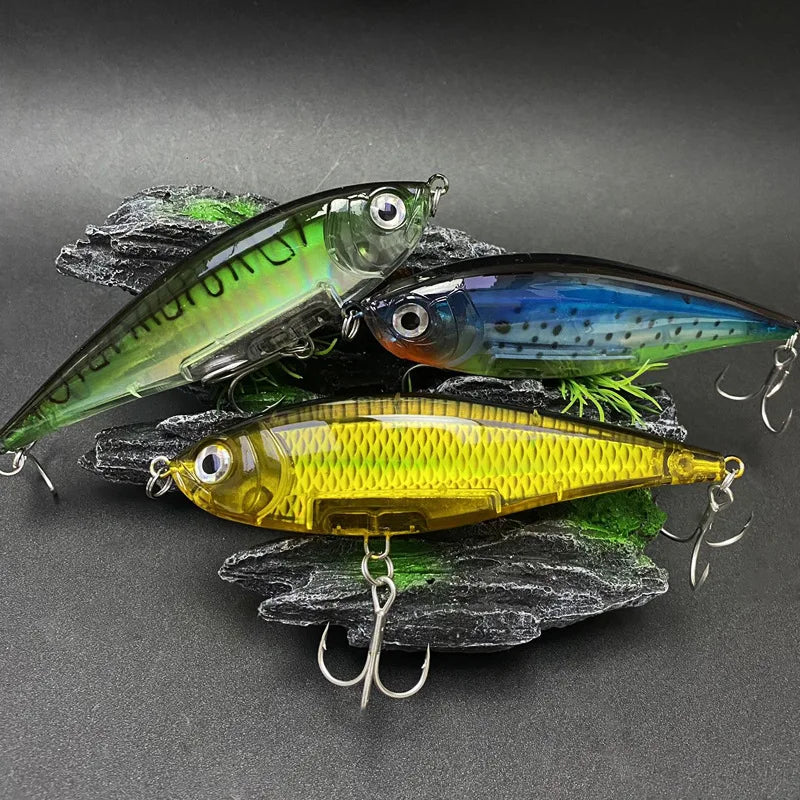 130MM 48G Pencil Fishing Lures 3D Inshore -- Hard, Floating Wobblers for Twitch Fishing