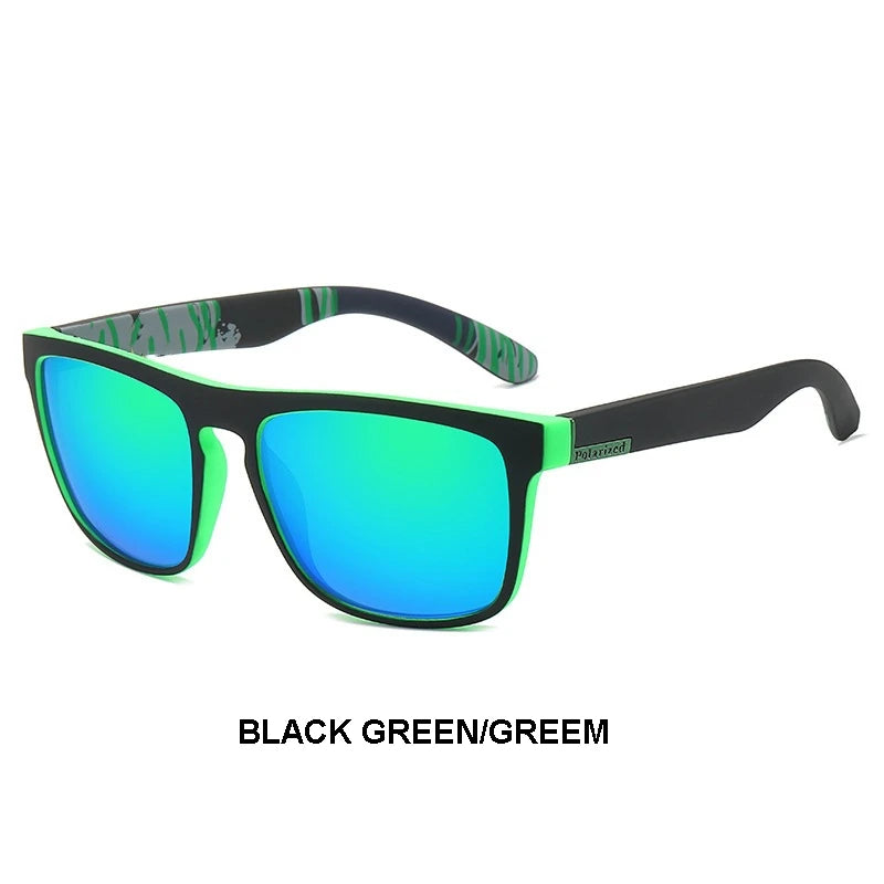 Black Polarized Square Sunglasses Men Women Fashion Classic Driving Shades for Outdoor Sports Cycling Travel Fishing