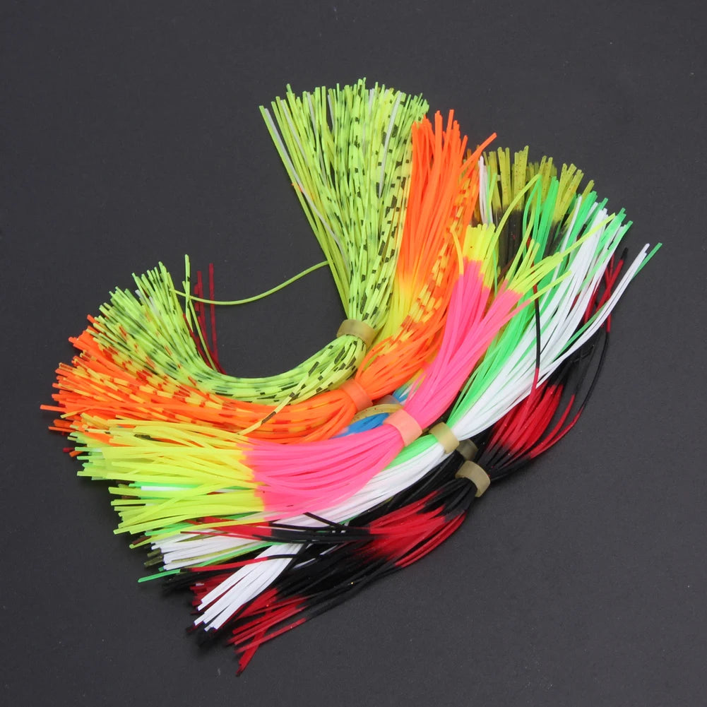 12 Bundles Mixed Color Silicone Skirts , Replacement Fishing Skirts for  Jigs, Spinnerbaits, Buzz-baits, & other Lures