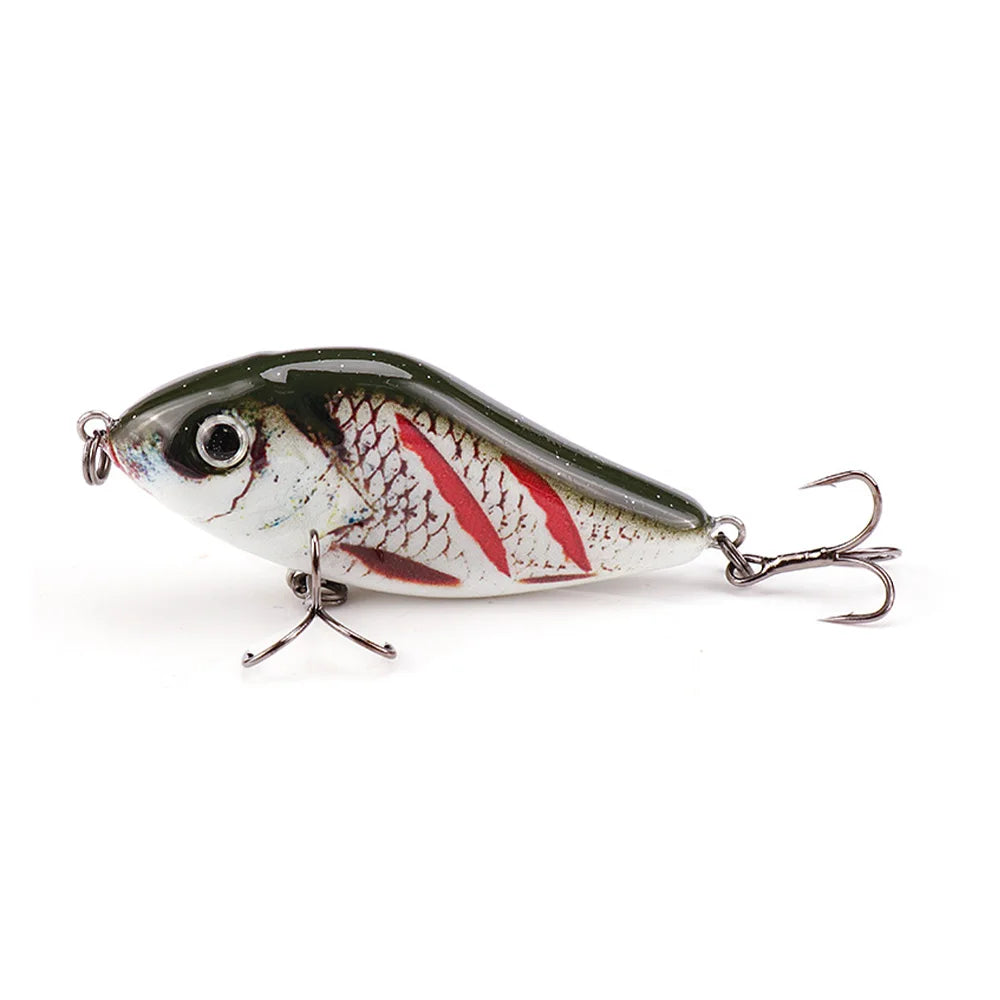 GOBASS Sinking Jerkbait- VIB Lure 60mm 13g Rattlin' Lipless Crankbait/ for BASS, PIKE, WALLEYE, TROUT, SALMON- INSHORE GAMEFISH