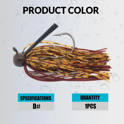 9KM Chatterbaits,  PVC Blades , Football Jig ,Silicone Skirts, Weedless Jig Head for Bass Fishing