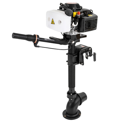 4 Stroke 4HP Outboard Motor, Fishing Boat Engine with Air Cooling, Jet Pump- Outboard Short Shaft Motor 55cc