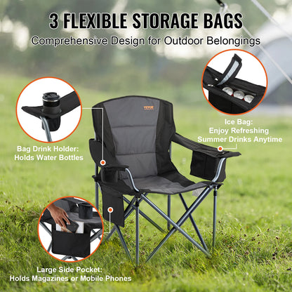 SucceBuy Outdoor Camping Chair, 350lbs High Load- Ultralight Folding Chair- Portable Beach, Hiking, Picnic, Travel Seat, Fishing Tool