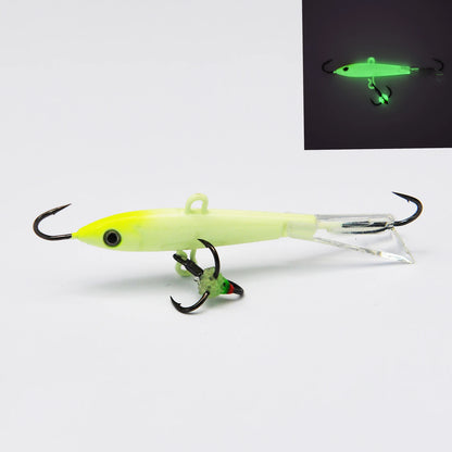 Ice Fishing Lures with Glide Tail Wings , Jigs for Bass, Perch, Walleye, Pike, Bluegill- Vertical Jigs