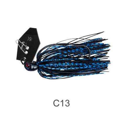 Noeby Chatterbait 10.5g 14g 21g 28g 35g Bladed Jig with Needle Stinger Hook, for Bass, Pike and ALL PREDATORS