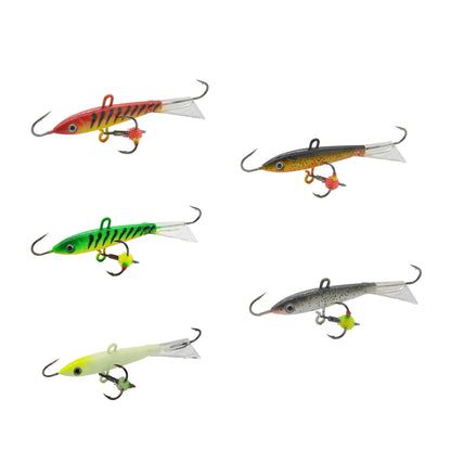 Ice Fishing Lures with Glide Tail Wings , Jigs for Bass, Perch, Walleye, Pike, Bluegill- Vertical Jigs