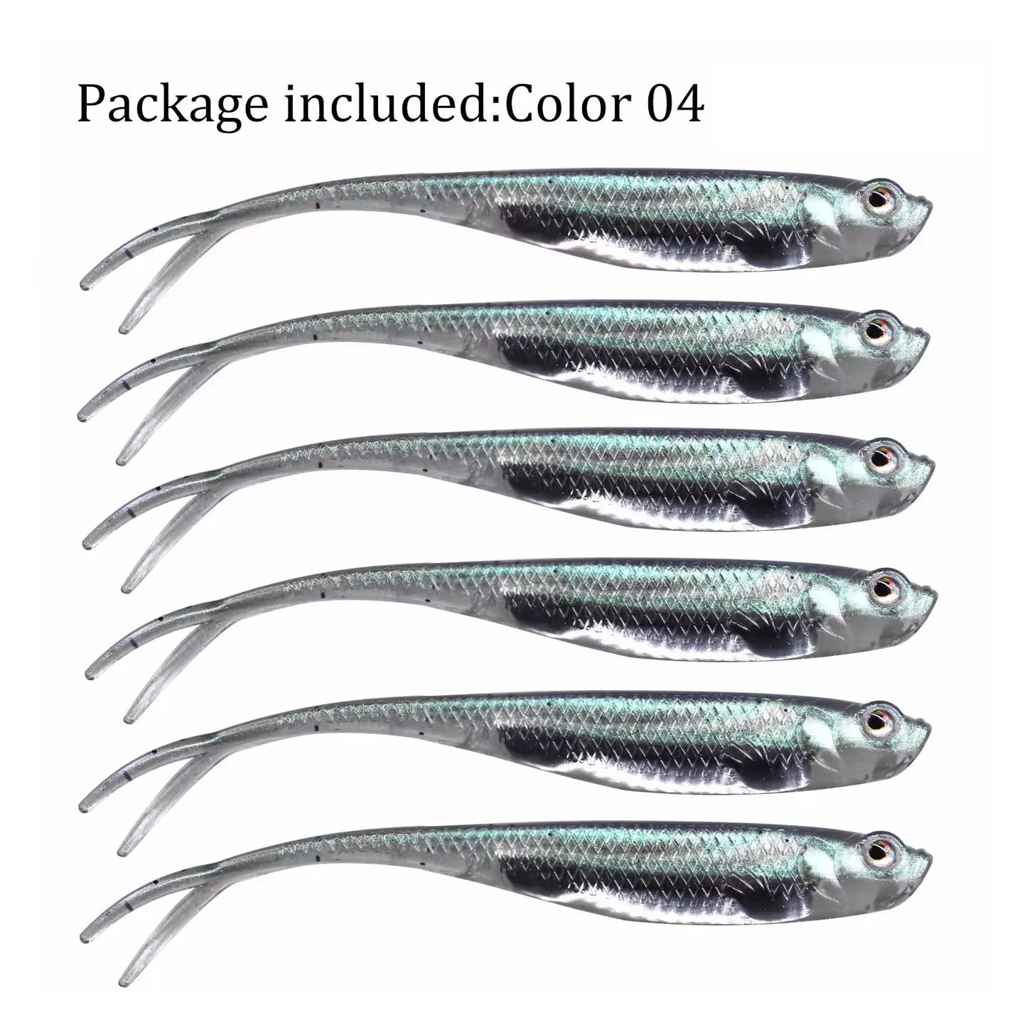 10pcs/12pcs Soft Jerk Baits- 7.5cm 10cm Silicone , For Perch, Bass, Walleye, Pike, Trout Fishing