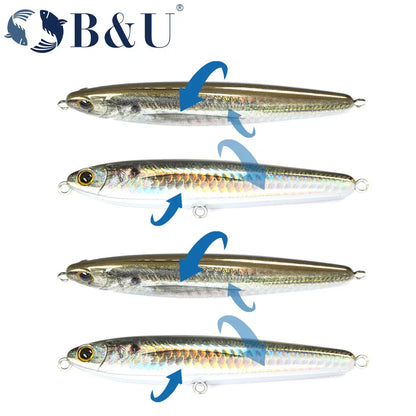 B&U Sinking Pencil Lure- Weight System- Great for Suspended Fish