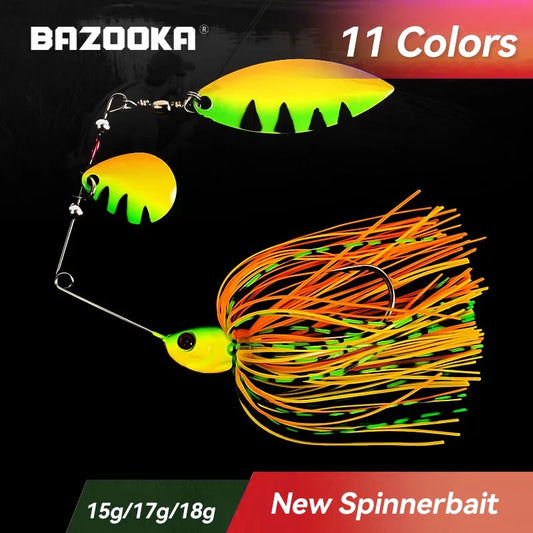 Bazooka 15g 18g Spinnerbait with JIG Skirt For Bass, Pike
