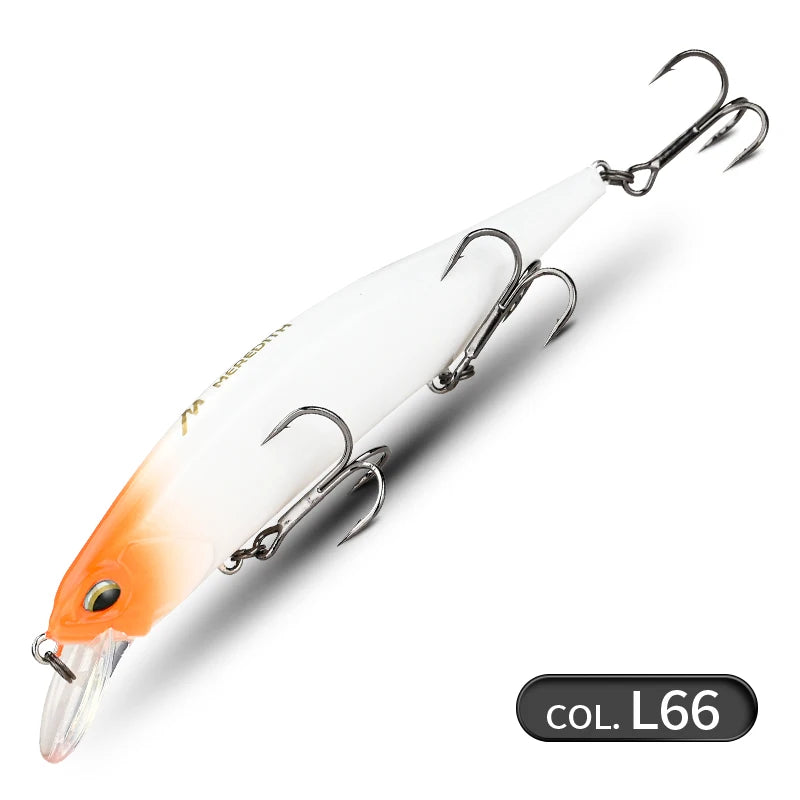MEREDITH 110SP 17g Suspending Minnow Fishing Lures Saltwater Freshwater Long Casting, Jerkbait