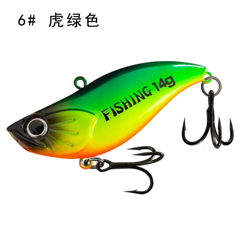 10Pcs Plastic VIB Fishing Lure- Rattling, Vibrating Hard Lure Kit- Bass ,Trout, Walleye, Pike