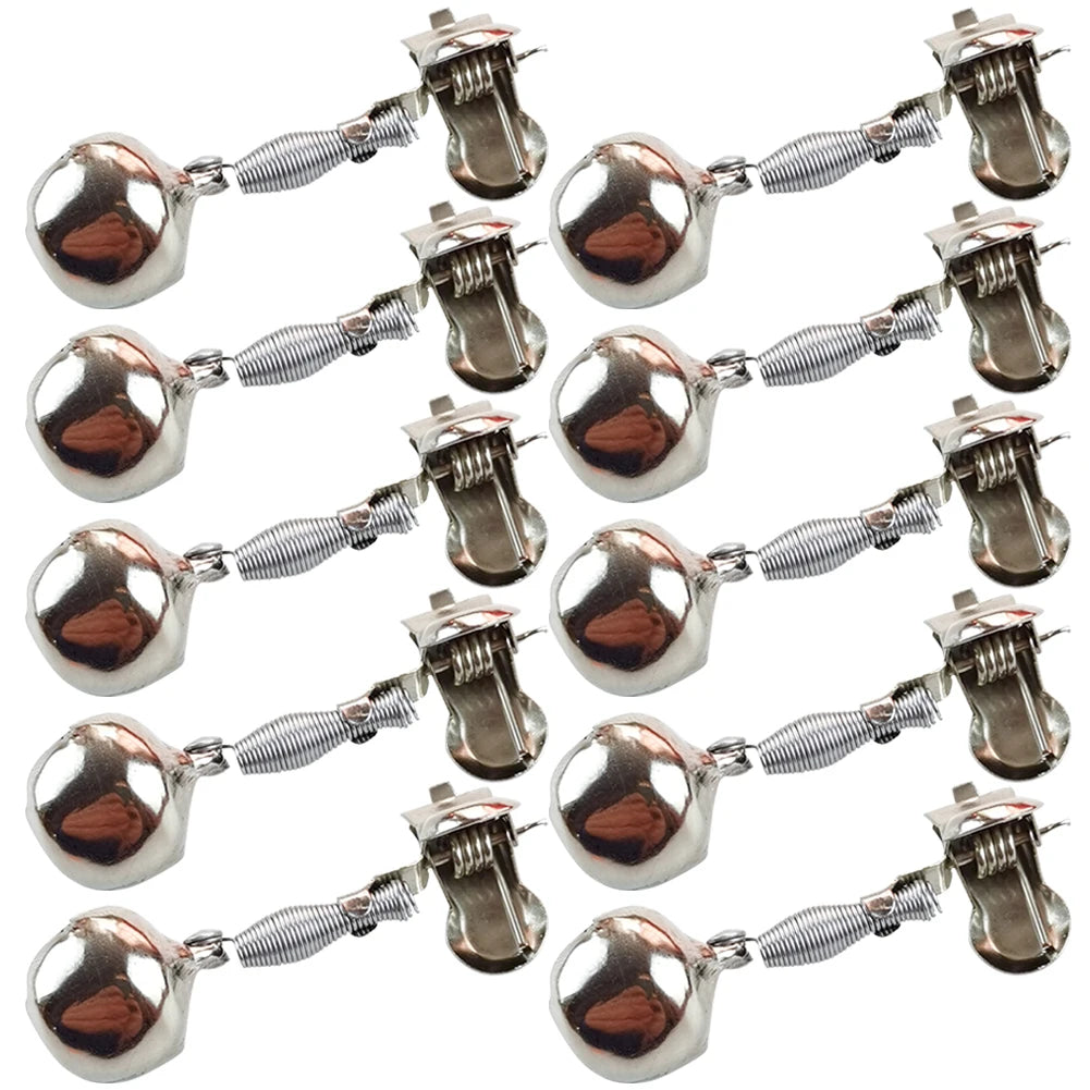 5/10PCS Rod Tip Clamp- Fishing Pole Bite Alarm/ Alert, Adjustable Metal Fish Alarm Bells