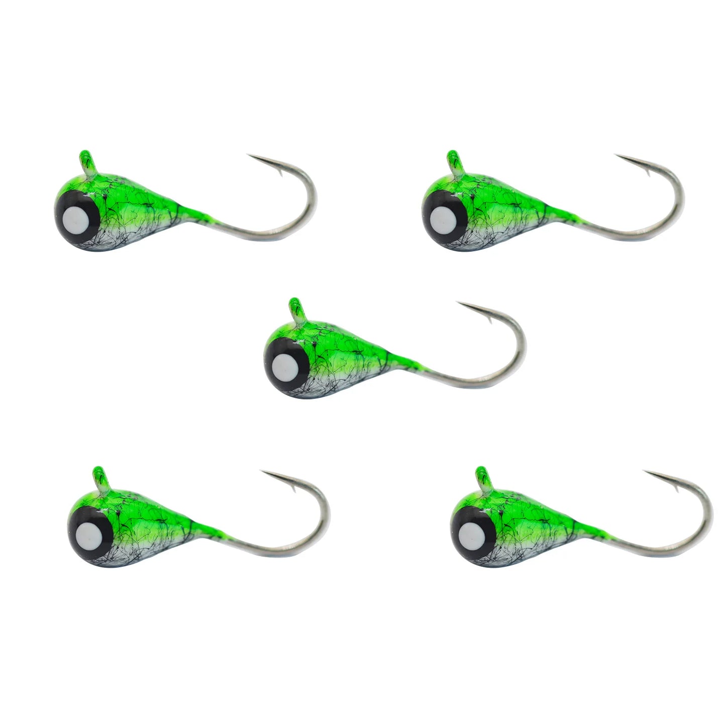 Tungsten Ice Jigs, Glow Tungsten Ice Fishing  Jigs for Crappie, Panfish, Walleye, Trout