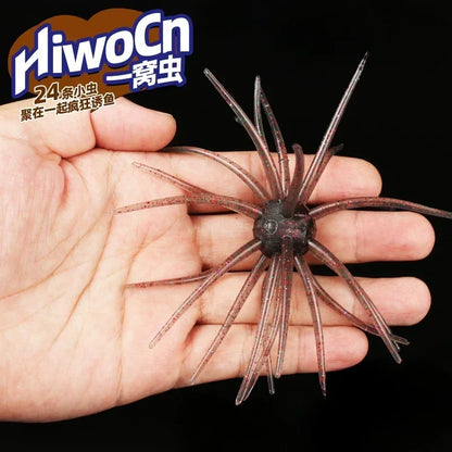 -HOT NEW TECHNIQUE for BASS- Texas Rig or Jighead, Fish This Floating Soft Bait Like any other Plastic for BASS
 2.7g 8.2g 24 Tentacled Urchin Nest- Soft Plastic Bait Ball for BIG BASS, Perch, Mandarin Fish, Snakefish, Catfis