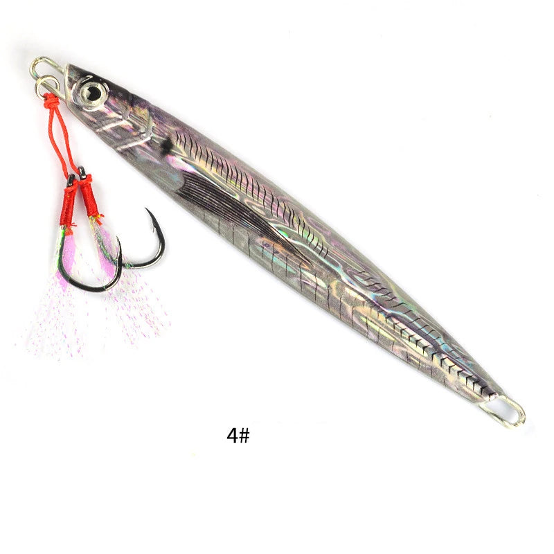 3D Metal Jigs- 60g 80g 100g 120g 150g 200g / Iron /ROCKFISH, SNAPPER, HALIBUT, LING, COWCOD, TUNA, YELLOWTAIL & OTHER DEEP OCEAN SPECIES