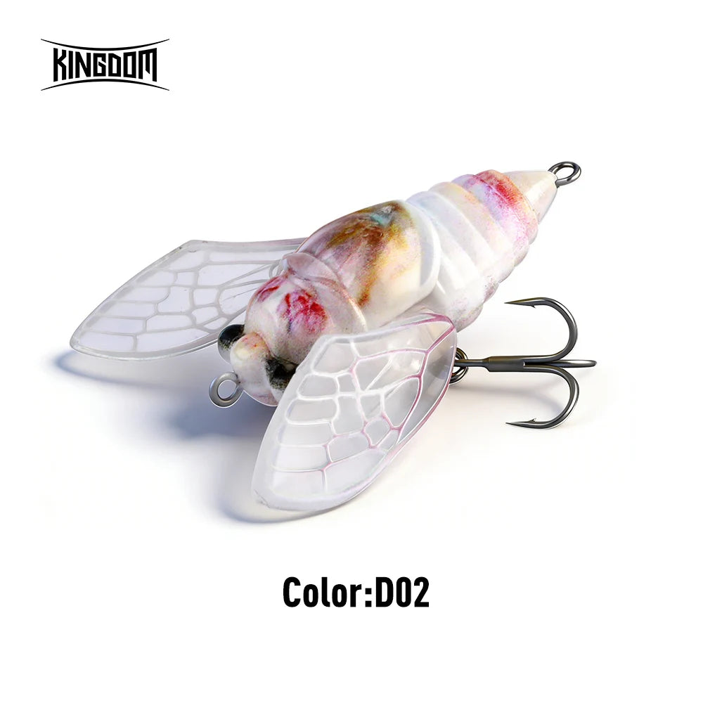Kingdom 2026 New Cicada Topwater Lure With Wings 21mm 1.6g 27mm 2.4g - Hard Bait For Freshwater Bass or any PREDATOR species