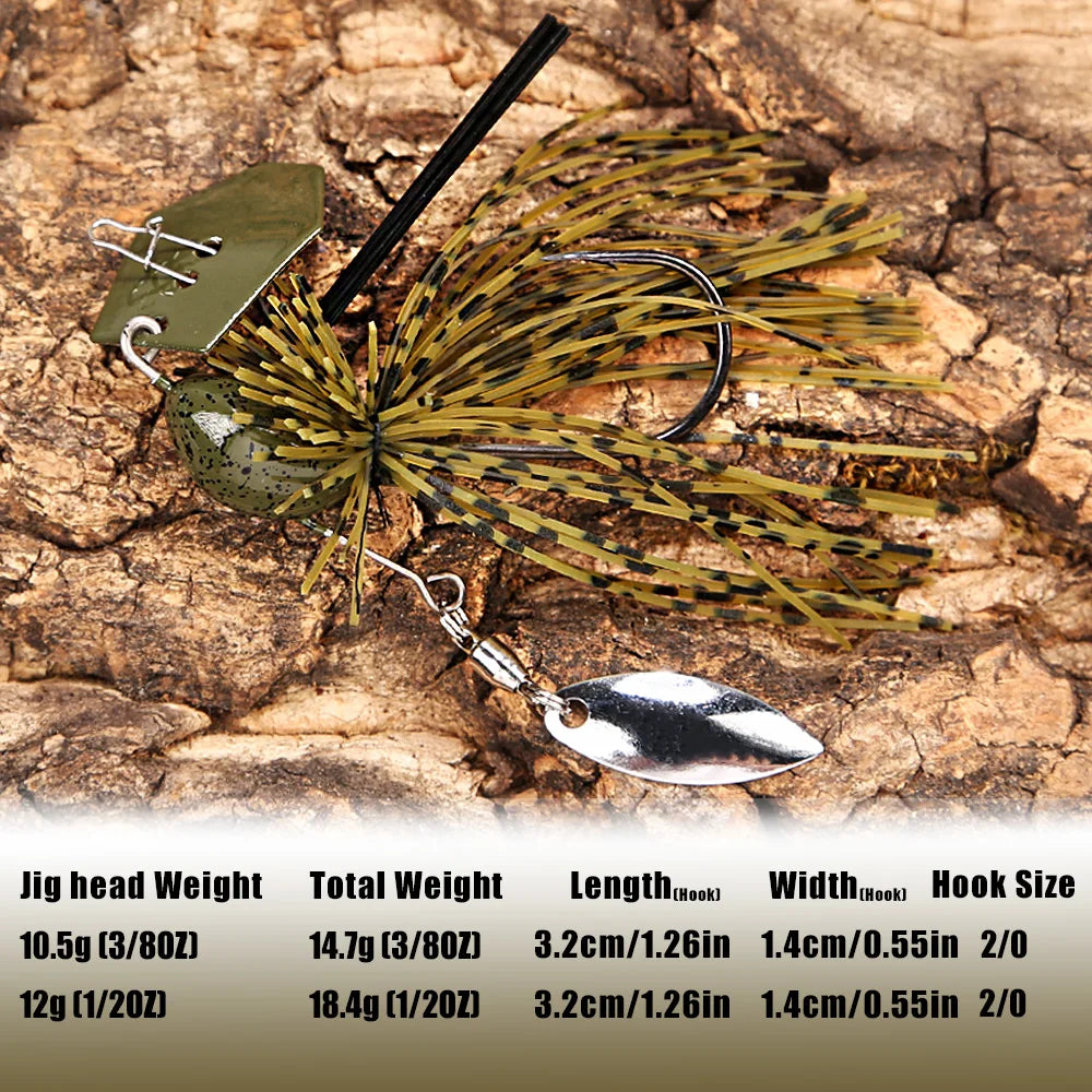 B&U Bladed Chatterbait Jig- Pike, Bass, Trout, Walleye