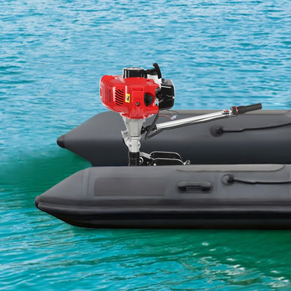 2 Stroke, 6 HP 63CC Air-cooled Gasoline Outboard Motor- Fishing Engine for  Boat, with Outboard Motor Shaft