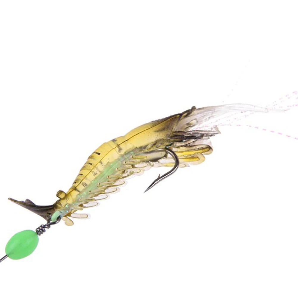 5pcs Soft  Shrimp Simulation,  Prawn Lure, pre-rigged