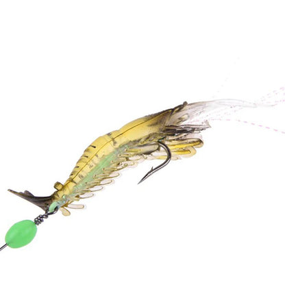 5pcs Soft  Shrimp Simulation,  Prawn Lure, pre-rigged